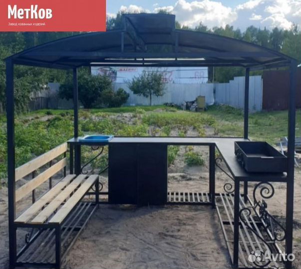 Мангал с крышей