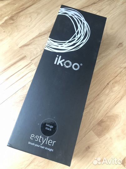 Расческа выпрямитель e-styler ikoo black beluga