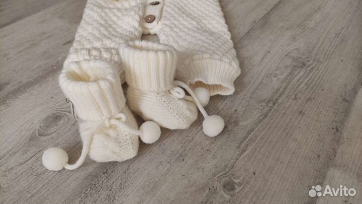 Комплект на выписку роддом плед и комбинезон