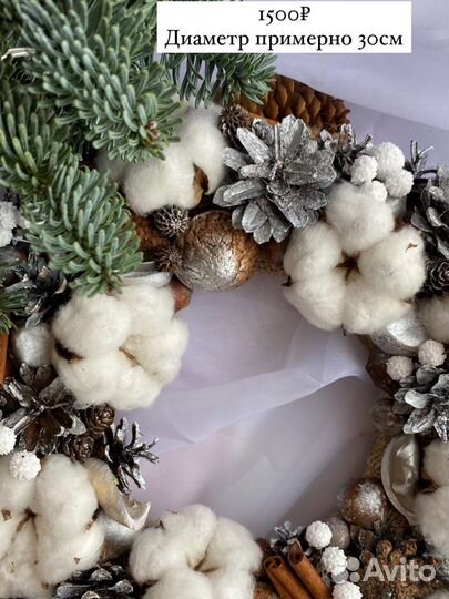 Новогодний венок на дверь