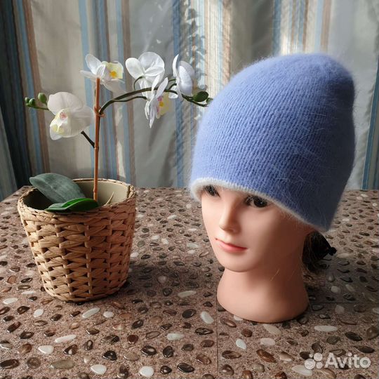 Двойные шапочки из пуха норки