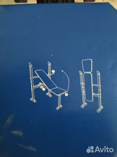 Стойка-скамья+штанги с блинами+другое