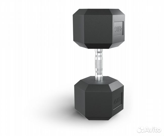 Гантель гексагональная unix Fit обрезиненная 45 кг