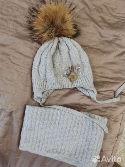 Комплект шапка, шарф