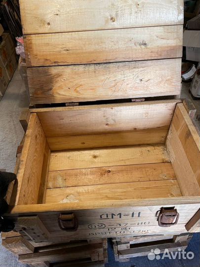 Деревянный армейский ящик из под шашек дм-11