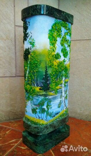 Ваза лазурит натуральный уральский камень