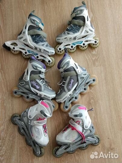 Ролики Rollerblade раздвижные, защита