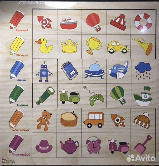 Развивающие игрушки деревянные пазл ассоциации