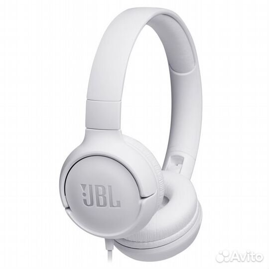 Наушники с микрофоном JBL Tune 500 белые, mini jac