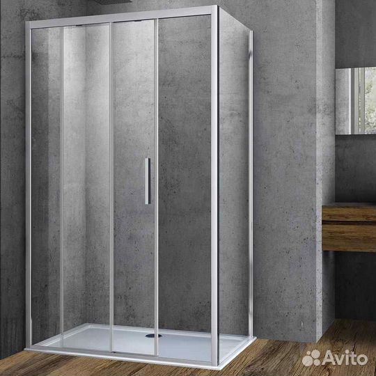 Душевой уголок Vincea Soft VSR-3SO1014CL 140х100 см, профиль хром