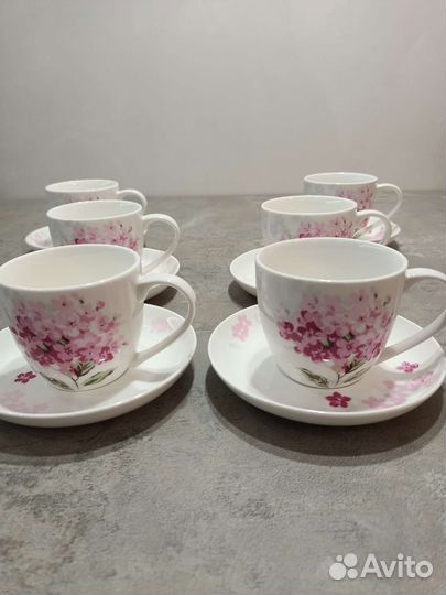 Новый чайно-столовый сервиз 6 персон 33 шт фарфор