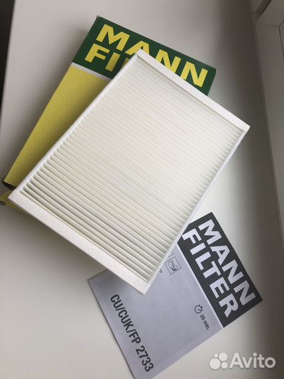 Фильтр салонный манн mann-filter CU 2733 оригинал