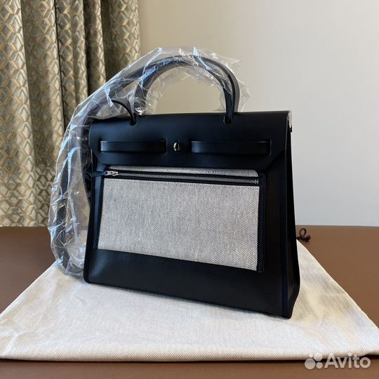 Сумка Hermes Herbag 31 Black пропитка