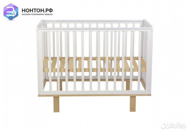 Кроватка детская Simple 340 белый / натуральный