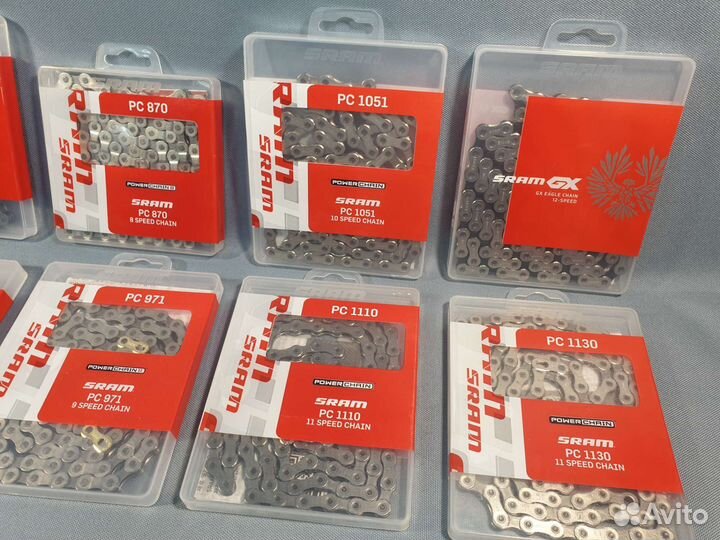 Цепи Sram на 8, 9, 10, 11, 12 скоростей (новые)