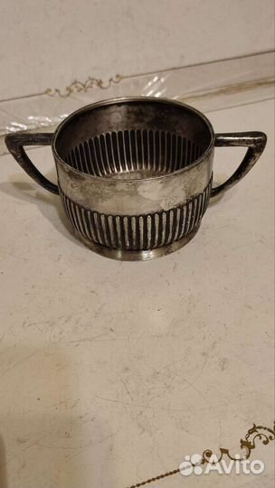 Серебряная сахарница.Конфетница.Старинная