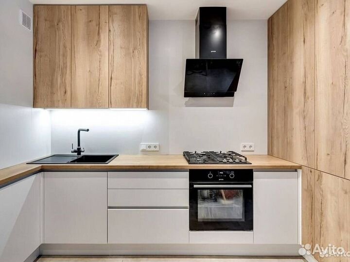 Кухонный гарнитур угловой в потолок на заказ