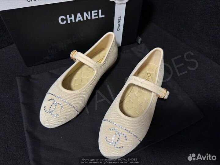 Балетки босоножки женские Chanel