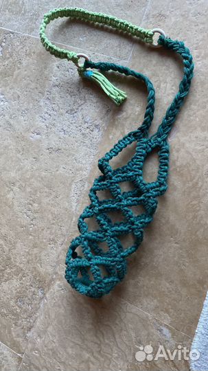 Макраме сумка для термоса/бутылки/винца