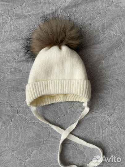 Шапка для новорожденного зима