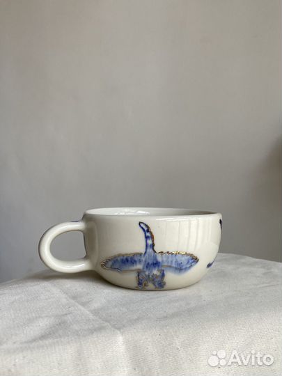 Кружка фарфор ручной работы с котятами
