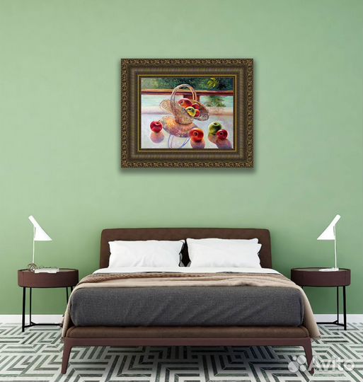 Картина маслом на холсте Натюрморт с яблоками