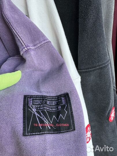 Cav empt худи оверсайз фиолетовое overdye