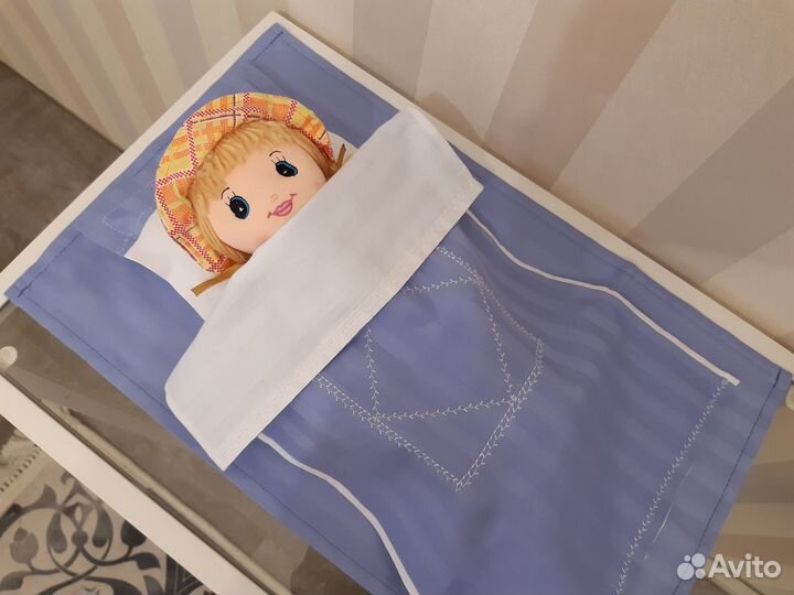Постельный набор постелька для кукол одеялко