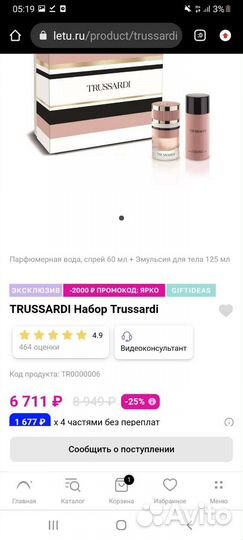 Парфюмерная вода Труссарди