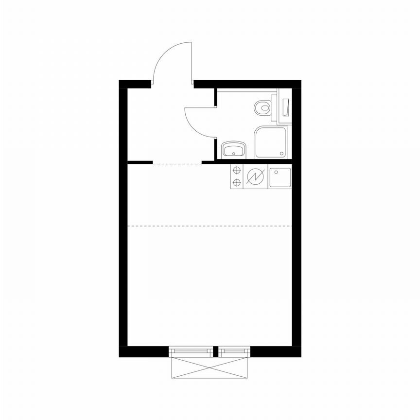Квартира-студия, 23,5 м², 13/25 эт.