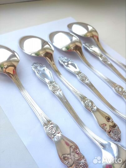 Набор вилок и ложек мельхиор новый