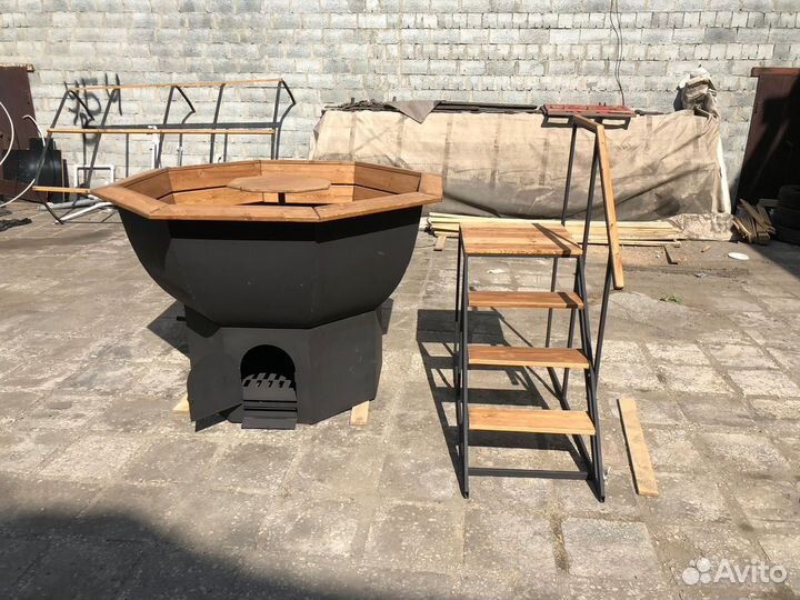 Банный чан на дровах