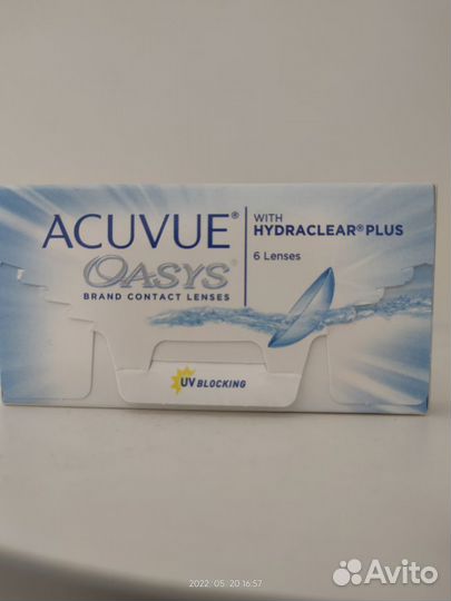 Линзы контактные acuvue Oasys 2-х недельные