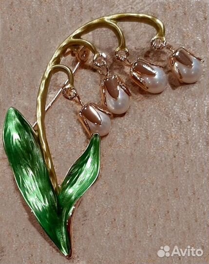 Брошь Ландыши