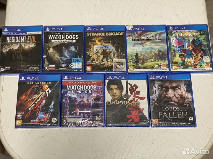 Коллекция запечатанных игр для ps4