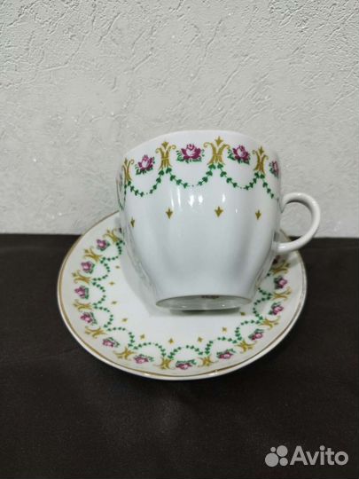 Кофейная пара фарфор лфз СССР