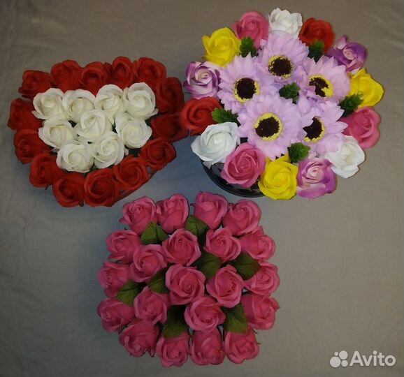 Букет из мыльных роз