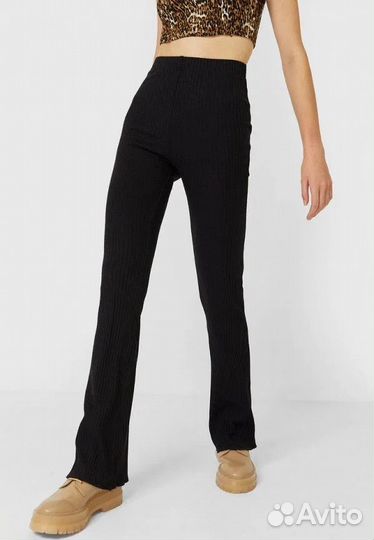 Леггинсы в рубчик клеш stradivarius