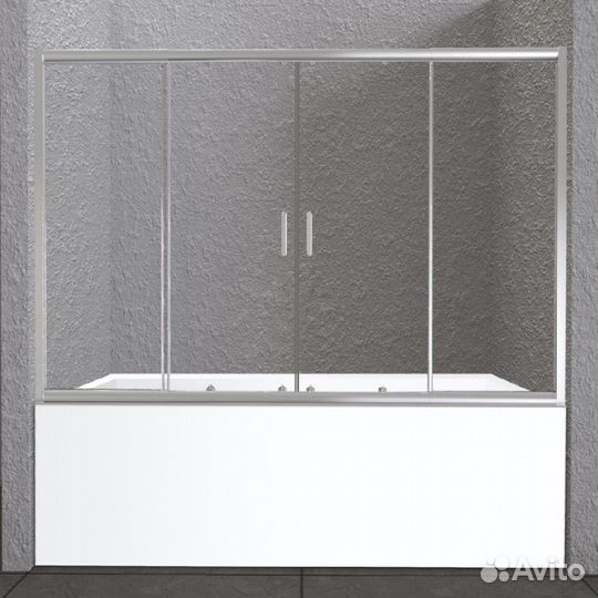 Шторка BelBagno 180cm chrome unique-vf-2-150/180