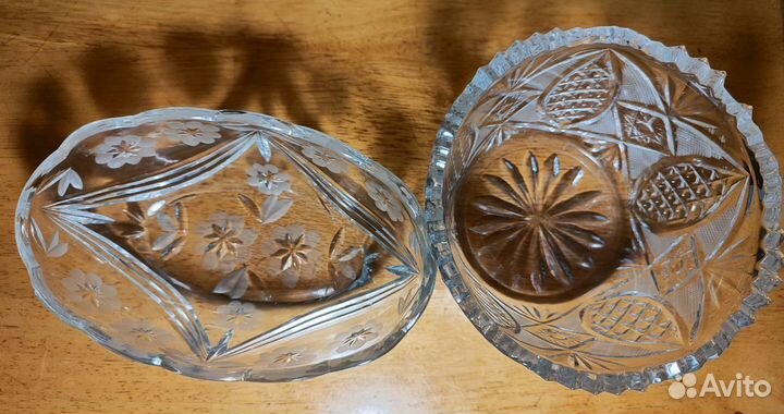 Хрустальная ваза, конфетница, салатник СССР
