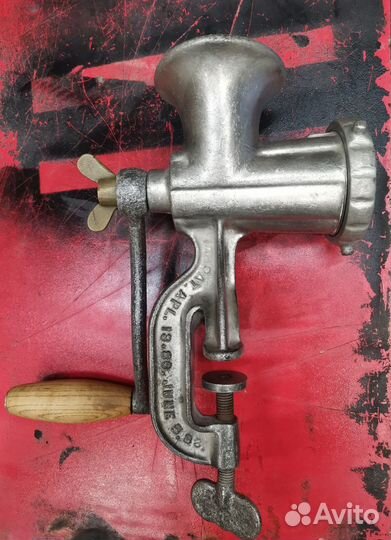 Мясорубка ручная старинная редкая американская