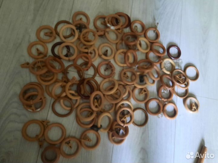 Кольца с зажимами и крючками для штор