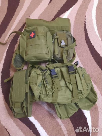 Разгрузочный жилет с карманом маг.ак на 2магазина