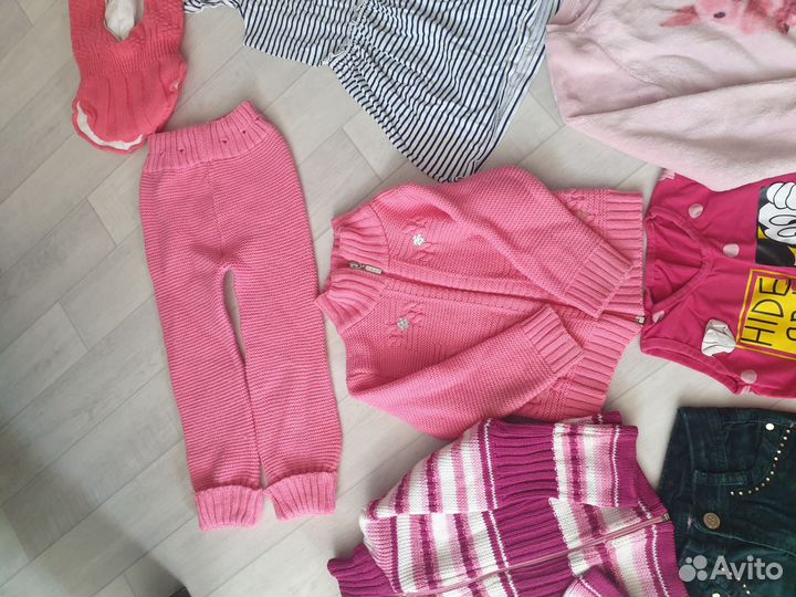 Большой пакет вещей для девочки 110 116