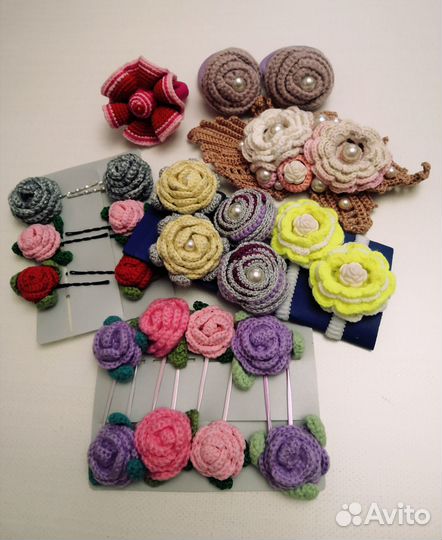 Вязаные аксессуары для волос