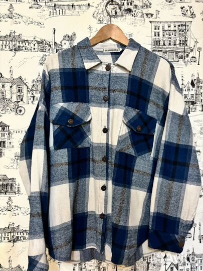 Рубашка в клетку женская 44-46