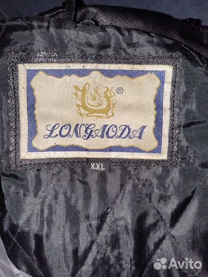 Черная кожаная мужская куртка54