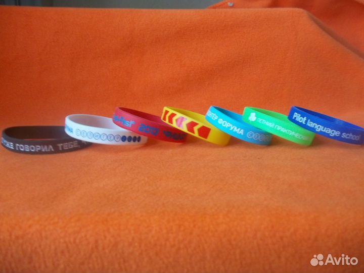 Силиконовые браслеты, браслеты для ключей и slap