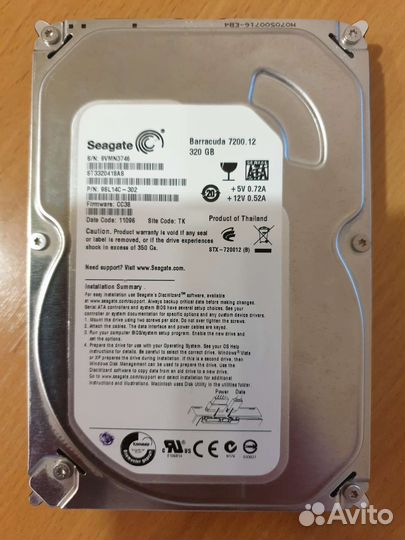 Жесткий диск HDD seagate 320 gb