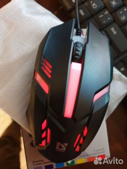 Мышь Defender новая с подсветкой 1200dpi